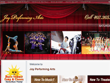 Tablet Screenshot of joyperformingarts.com